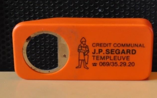 decapsuleur bouchon publicitaire credit communal (x20142), Ophalen of Verzenden, Gebruikt