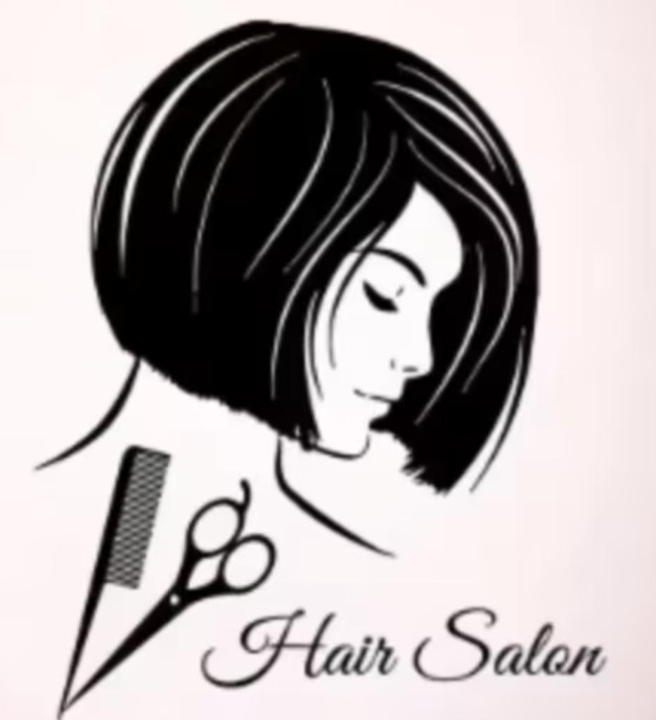 Grand sticker mural noir pour salon de coiffure, Enlèvement ou Envoi, Maison et Meubles