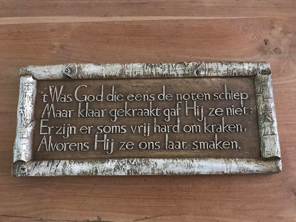 Oude grote lijst spreuk, Ophalen of Verzenden