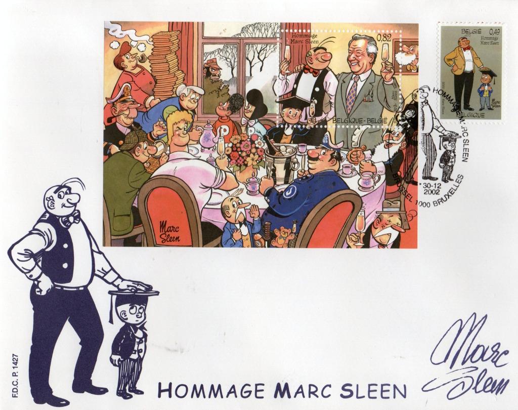 Année 2002 : FDC 3144 et 3145 du bloc 100 - Hommage à Marc S, Timbres & Monnaies, Enlèvement
