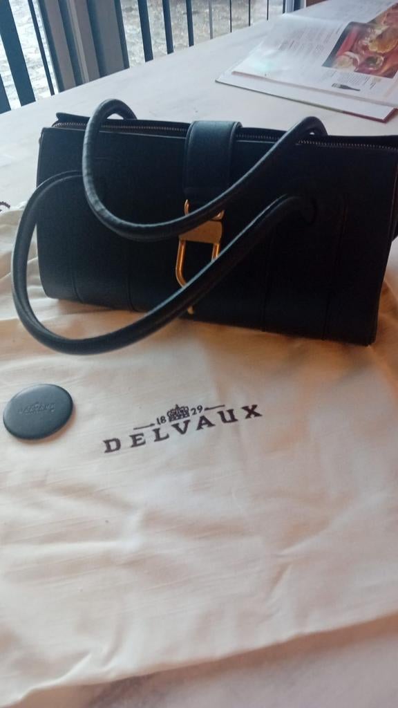 Delvaux, Enlèvement, Comme neuf, Noir, Sac à main