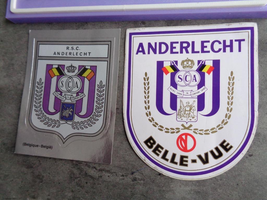 Autocollants de football XXL PANINI ANDERLECHT, 2 x rares, Envoi, Comme neuf