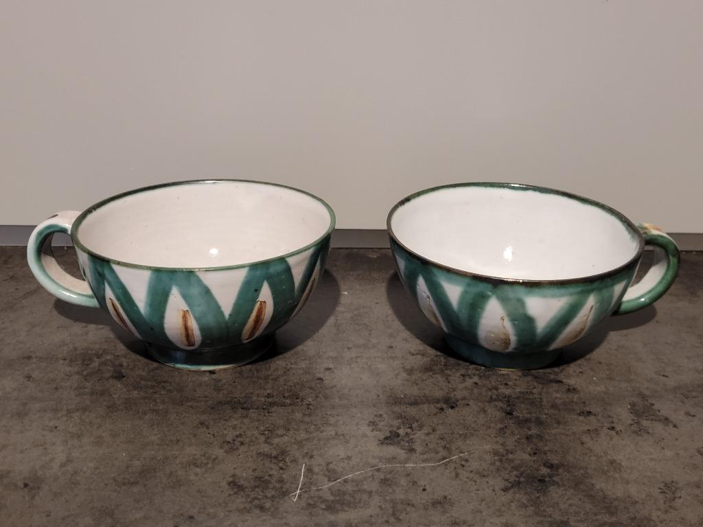 duo de tasses céramique robert picault vallauris, Antiquités & Art, Antiquités | Céramique & Poterie, Enlèvement ou Envoi