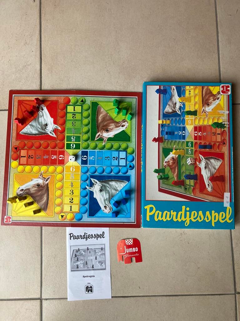Paardjes bordspel, Drie of vier spelers, Ophalen, Gebruikt