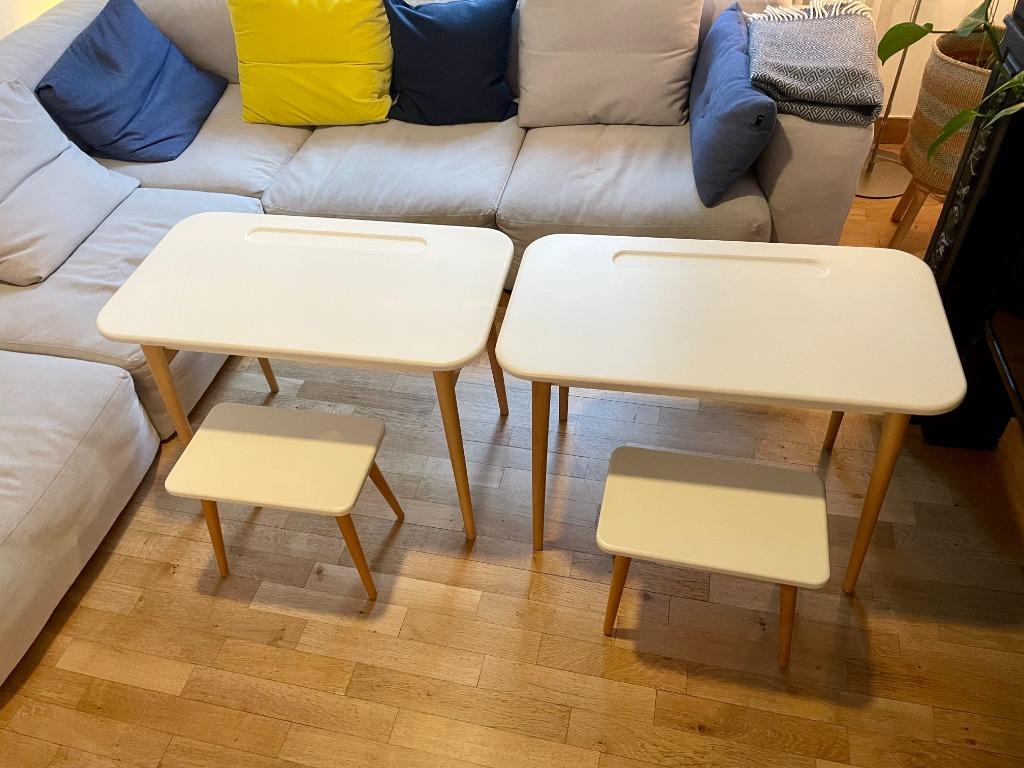 2 x Bureau + banc écolier Jimi, Enlèvement, Espace de rangement, Utilisé, Bureau enfant