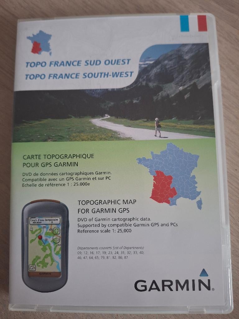 Carte topo Garmin France Sud-Ouest, Envoi, Comme neuf, Navigation ou GPS