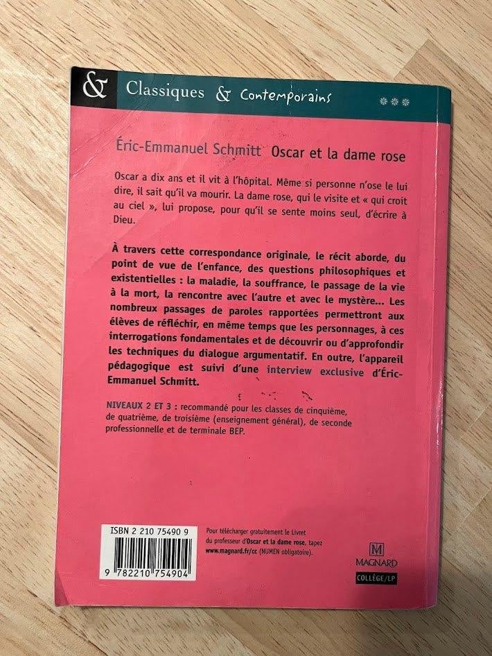 Oscar et la dame rose, Livres, Enlèvement, Utilisé, Français, Eric-Emmanuel Schmitt