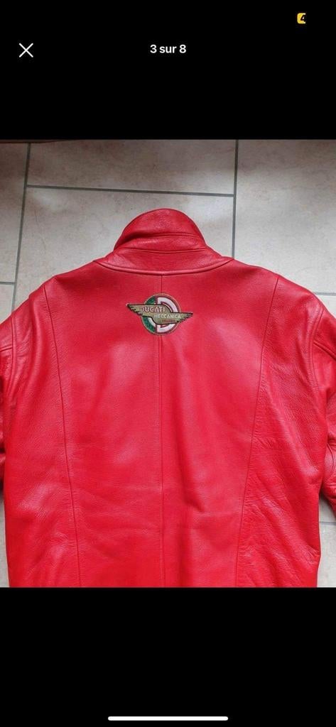 Dainese Ducati cuir XL 52, Motos, Enlèvement ou Envoi