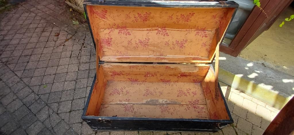 Coffre ancien à rénover, Moins de 50 cm, 50 à 100 cm, Enlèvement, Utilisé