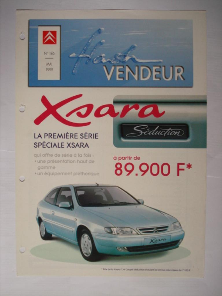Citroën Xsara Séduction flash Vendeur 186 1999, Envoi, Utilisé, Citroën