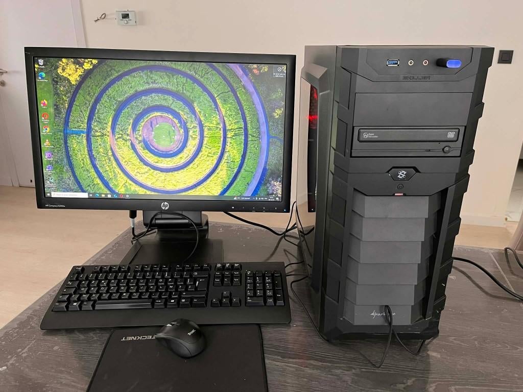 PC BUREAUTIQUE I7-COMPLET MONITOR CLAVIERS MOUSE, Ophalen, Gebruikt, Sharkoon, 8 GB