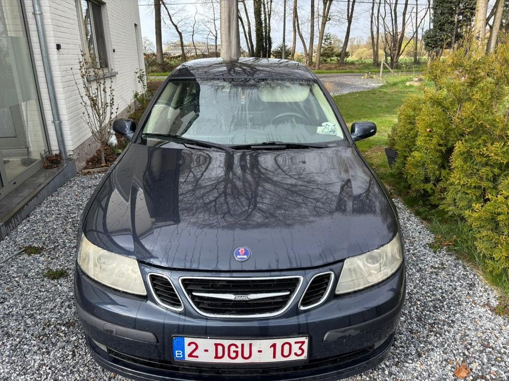 Saab 9-3 1.9 tdi stationwagon, Auto's, Parkeersensor, 4 cilinders, Blauw, Leder