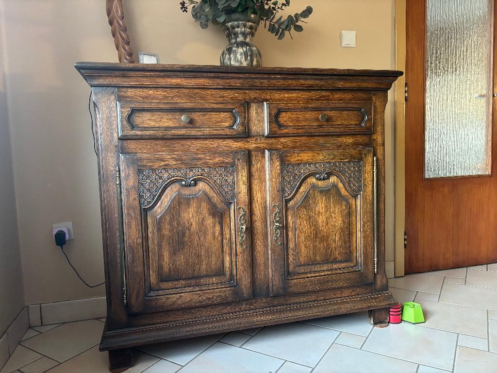 Buffet + Vaisselier Chêne massif, Enlèvement