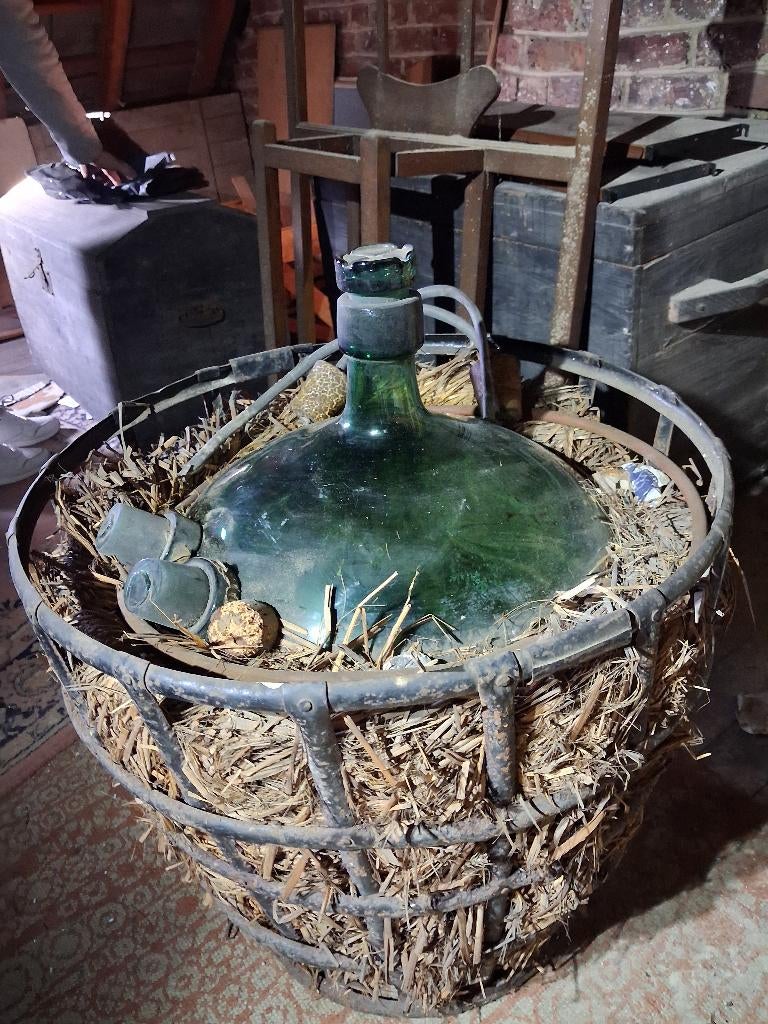 Dame-jeanne of mandfles, Ophalen, Gebruikt