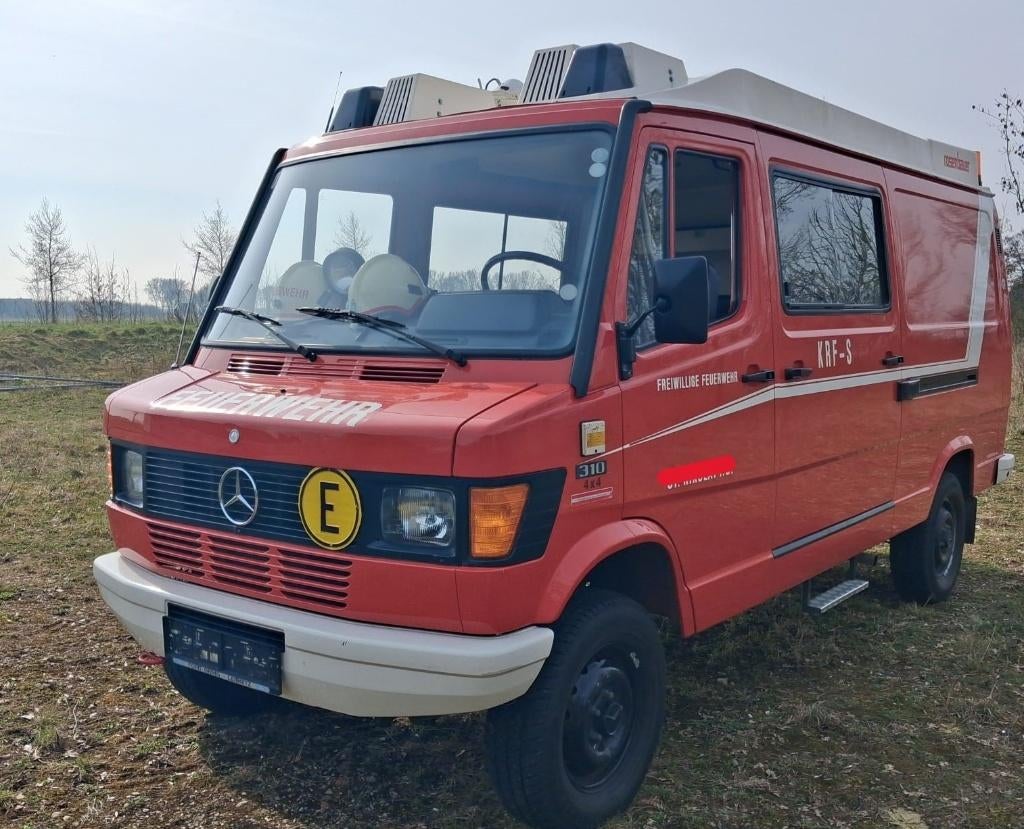 mercedes CAMPER BUS OLDTIMER benzine ROESTVRIJ  brandweer, Caravanes & Camping, 4 à 5 mètres, Boîte manuelle, Mercedes-Benz, Particulier