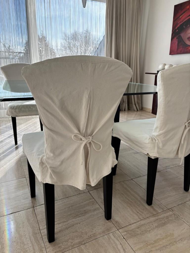 Italiaanse Giorgetti stoelen, Maison & Meubles, Chaises, Enlèvement, Utilisé, Blanc, Quatre