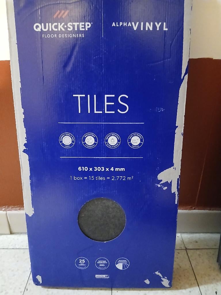 Quickstep vinyl tegels, Doe-het-zelf en Bouw, Vloerdelen en Plavuizen, Nieuw, Overige typen, Kunststof, Ophalen