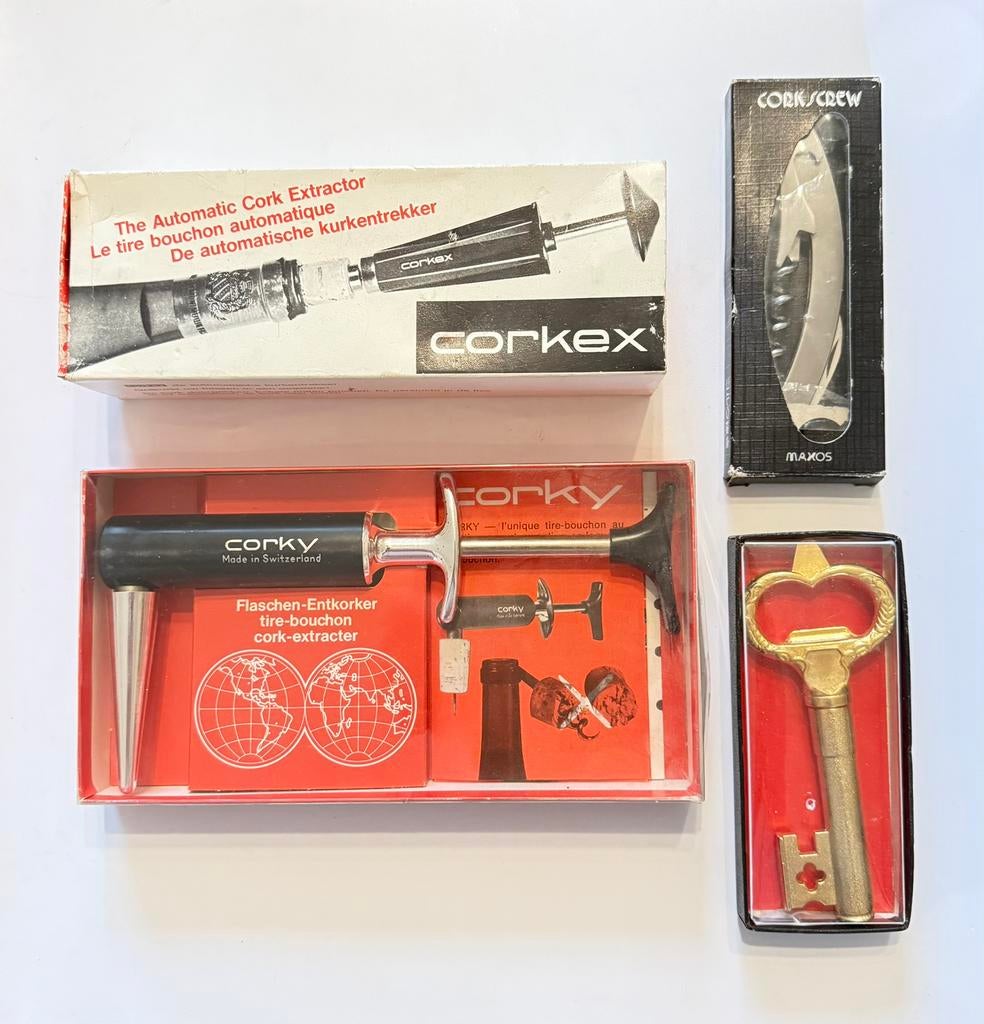 Lot van 4 kurkentrekkers, Antiquités & Art, Antiquités | Ustensiles de cuisine, Enlèvement ou Envoi