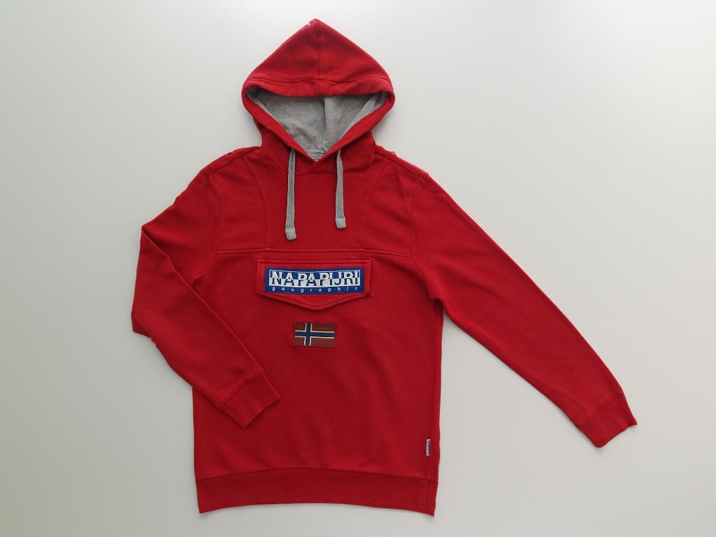 Sweat à capuche NAPAPIJRI Burgee taille XS - état quasi neuf, Rouge, Enlèvement ou Envoi, Comme neuf, Napapijri