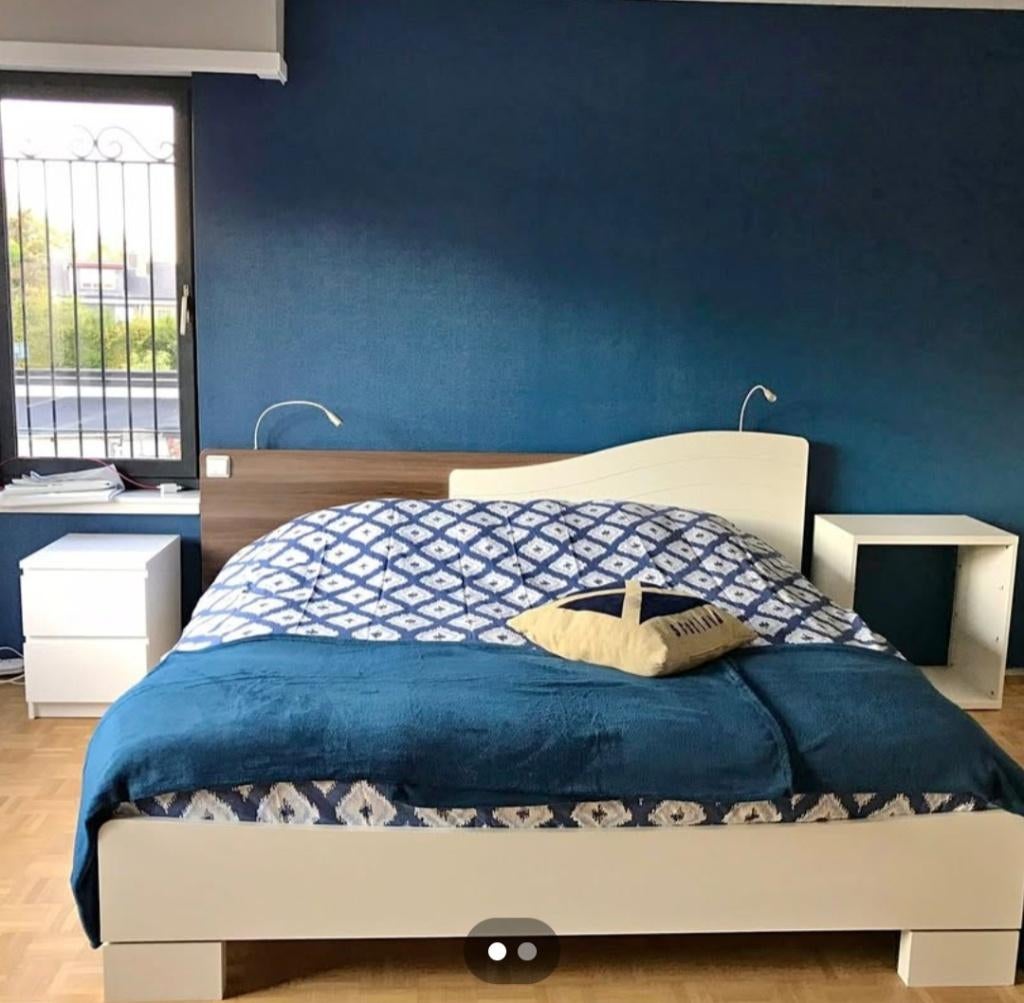 Lit double king size, Enlèvement, Utilisé, 180 cm, 200 cm