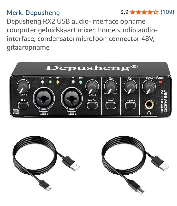 Audio interface, Ophalen of Verzenden, Zo goed als nieuw
