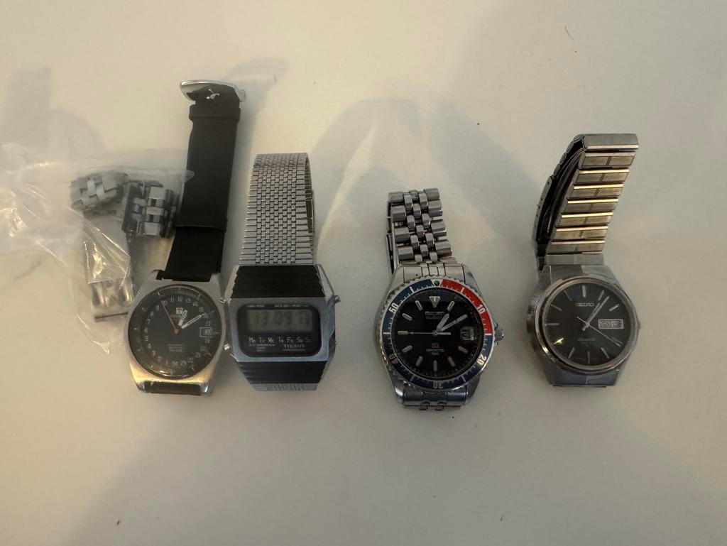 Lot de montres Tissot & Seiko Vintage, Montre-bracelet, Autres marques, Enlèvement ou Envoi, Acier