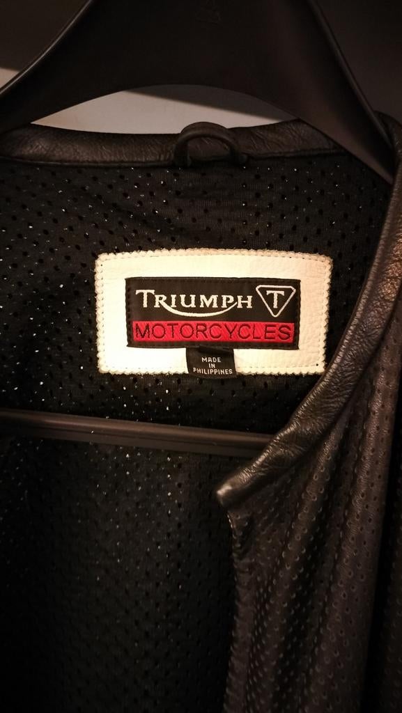 Echt lederen TRIUMPH biker jacket, Ophalen