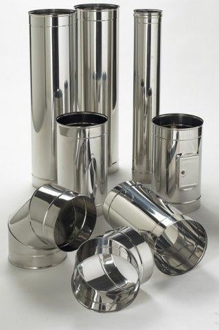 RVS buizen,pijpen van Ø 80,150,RVS kap,trekkap, Anti valwind, Tuin en Terras, Tuinhaarden, Ophalen of Verzenden, Nieuw