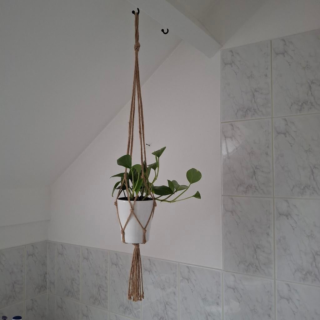 Macrame hangers met pot en hangplanten, Ophalen