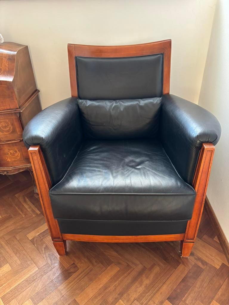 Beau fauteuil en cuir, Moins de 75 cm, Comme neuf, Enlèvement, 50 à 75 cm
