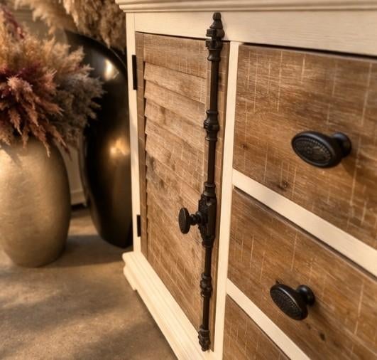 2xMassief houten dressoir art:90/26,2+3, Ophalen, Met deur(en), 150 tot 200 cm, Belgie