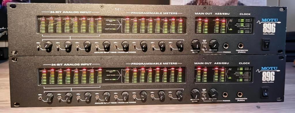 2  MOTU 896 Audio Interfaces – StudioGear, Audio, Tv en Foto, Professionele apparaten, Ophalen of Verzenden, Gebruikt, Audio