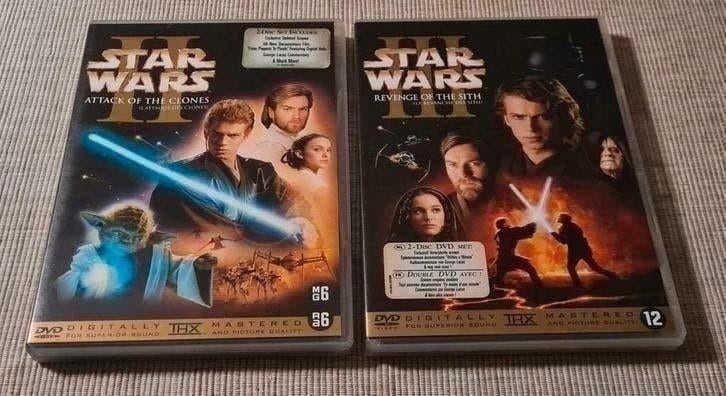 2x set de 2 disques "Star Wars 2&3", CD & DVD, DVD | Science-Fiction & Fantasy, Enlèvement ou Envoi, Comme neuf, Fantasy