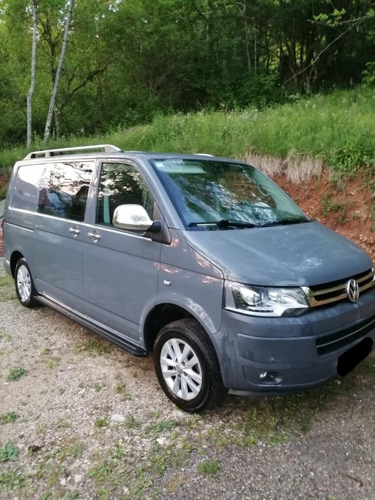 VW transporter t5 dubbele cabine, utility, tdi 140cv 2012, Auto's, Voorwielaandrijving, Stof, 4 cilinders, Volkswagen