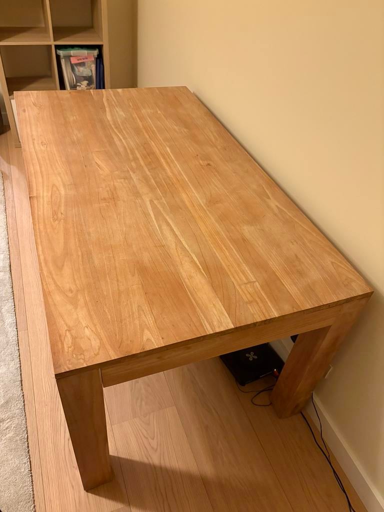 Table en teck Tiffanies avec rallonge, Maison & Meubles, Teck, 150 à 200 cm, Cinq personnes ou plus, Enlèvement