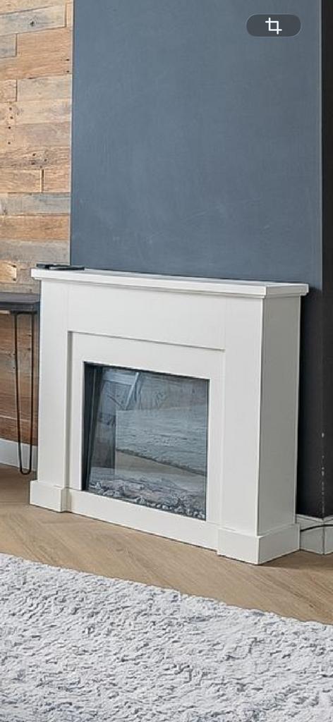 Sierkachel sfeer openhaard wit elektrische verwarmings optie, Huis en Inrichting, Haarden, Ophalen of Verzenden, Zo goed als nieuw