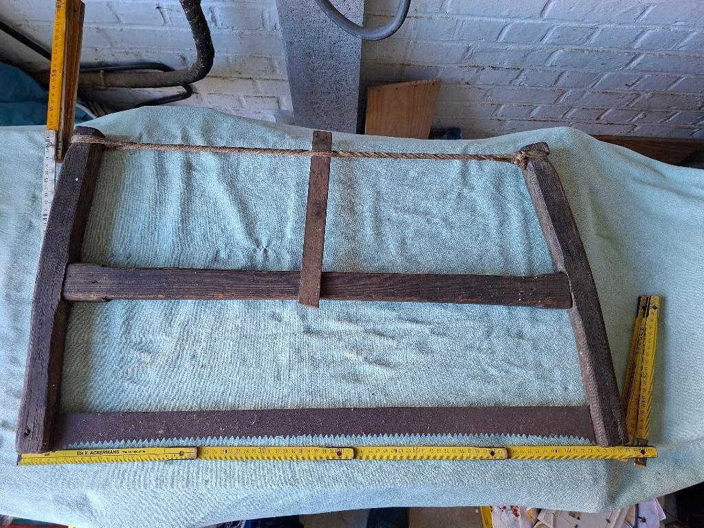 Scie à cadre en bois (nr5), Antiquités & Art, Enlèvement