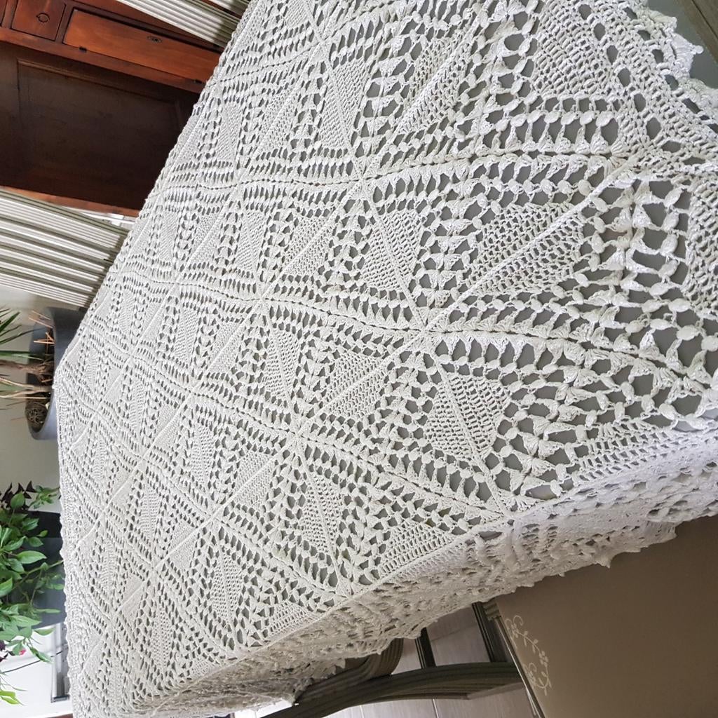 Nappe au crochet rectangulaire, Maison & Meubles, Enlèvement, Comme neuf