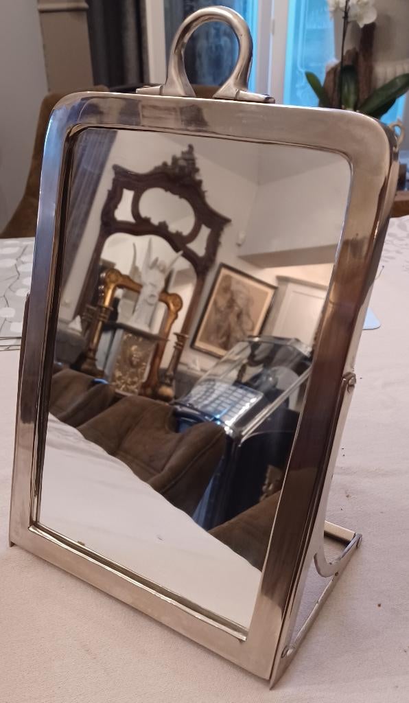 MIROIR ART DÉCO OU DU MILIEU DU SIÈCLE, Antiquités & Art, Enlèvement ou Envoi, Rectangulaire, Moins de 50 cm, Moins de 100 cm