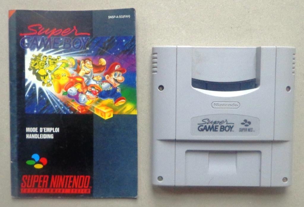 Super Gameboy Player voor de Super Nintendo + boekje, Games en Spelcomputers, Ophalen of Verzenden, Gebruikt