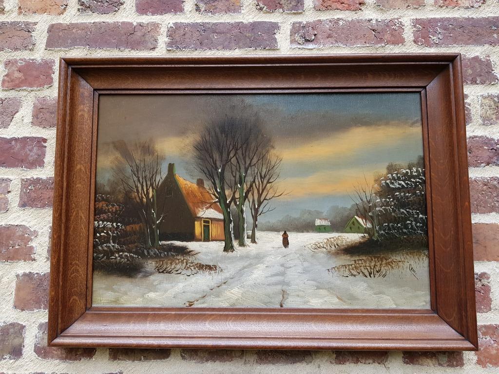-Peinture sur panneau de bois., Antiquités & Art, Enlèvement
