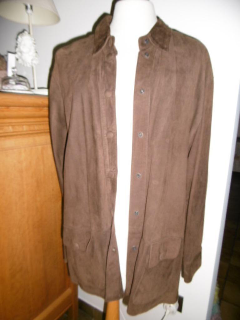 Bruine lederen lange dames jas, Xl, Kleding | Dames, Delago, Ophalen of Verzenden, Nieuw