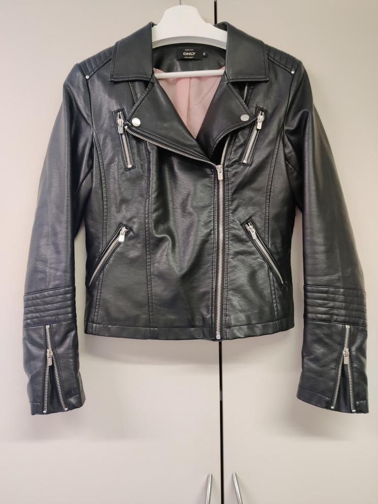 Mooi lederen jasje!, Only, Zwart, Ophalen of Verzenden, Zo goed als nieuw