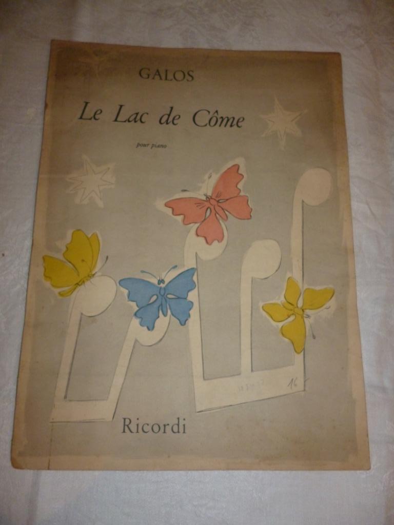 Bladmuziek partituur GALOS LE LAC DE COME pour piano Ricordi, Ophalen of Verzenden, Piano