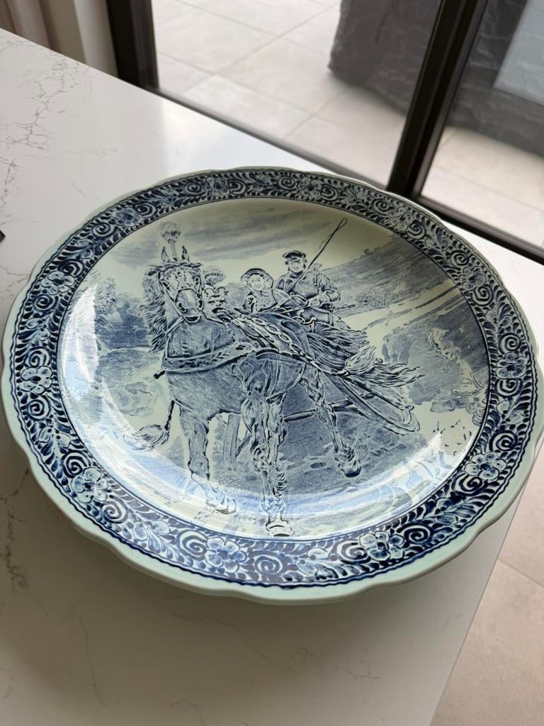 Bord delfts blauw Boch, Antiek en Kunst, Ophalen of Verzenden