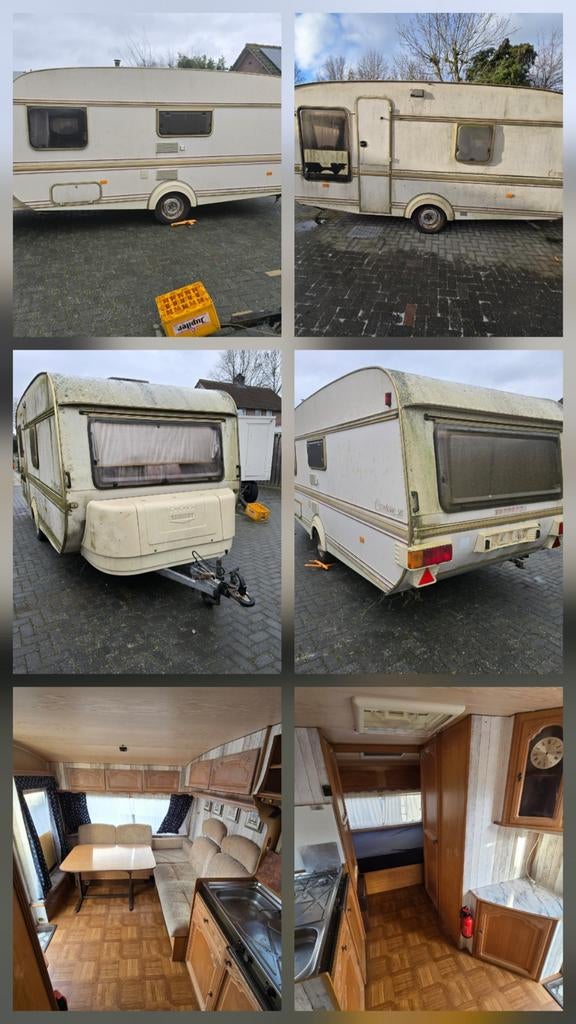 2 x Caravan Tabbert - Adria - Belgische papieren € 100, Caravanes & Camping, Particulier, Adria
