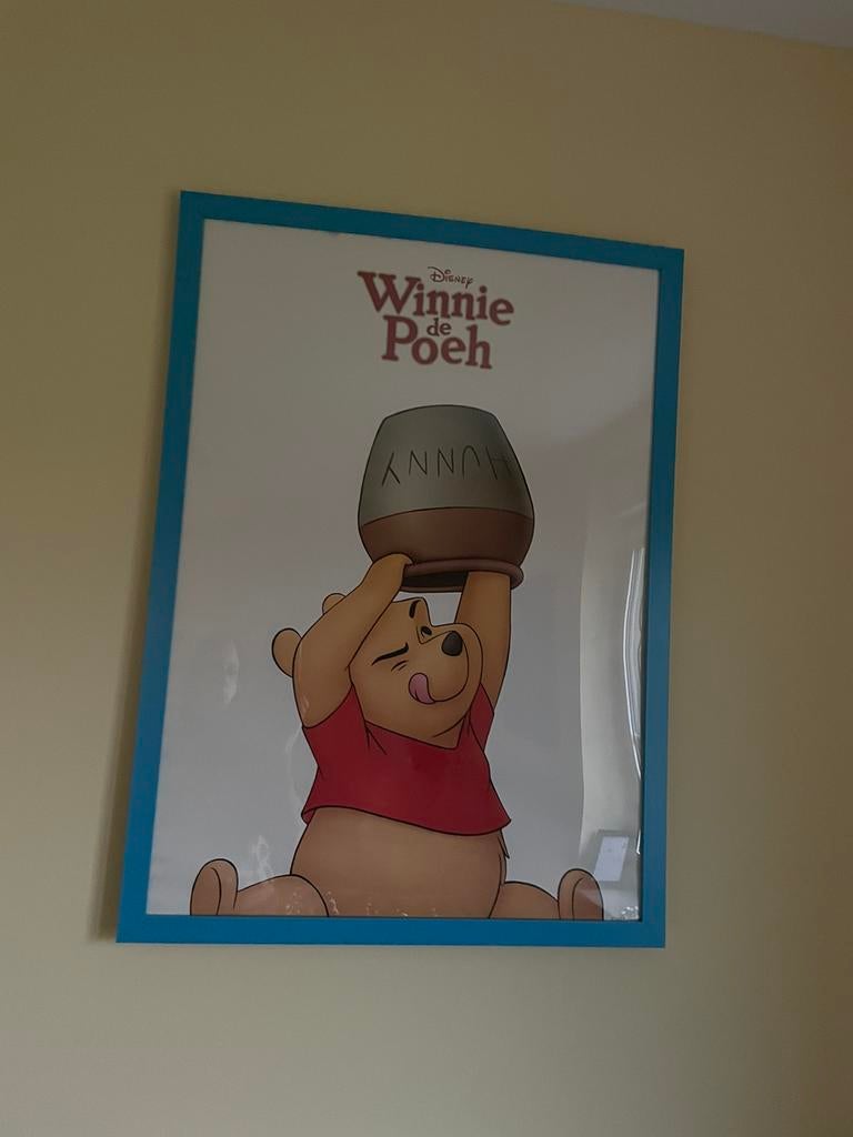 Grote kader met poster Winnie the Poeh, Ophalen, Zo goed als nieuw