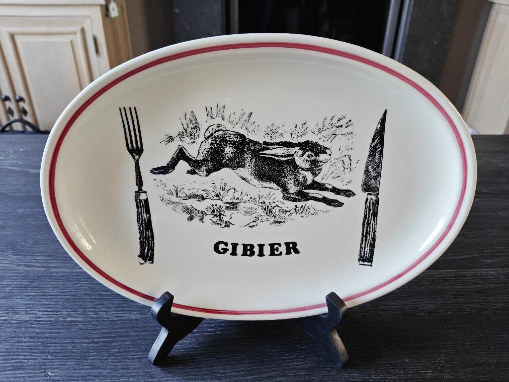 6 assiettes en porcelaine Cien France Haas Rabbit Hunting, Enlèvement ou Envoi