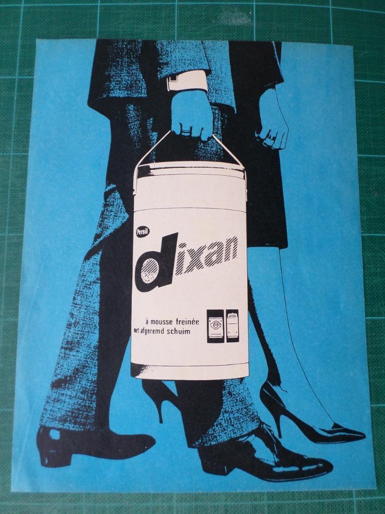 Dixan lessive - publicité papier - 1965, Collections, Enlèvement ou Envoi, Utilisé, Autres types