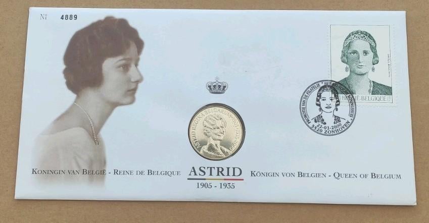 Numisletter “Koningin Astrid”  2000, Postzegels en Munten, Postzegels | Europa | België, Koninklijk huis, Ophalen of Verzenden